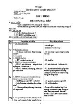 Kế hoạch bài học lớp 1 - Tuần 1 đến 8 - Năm học 2016-2017